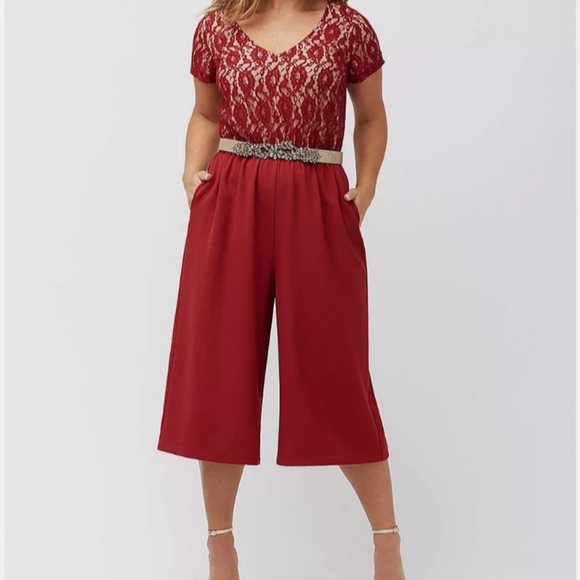 lane bryant red jumpsuit